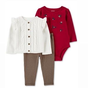 Carter’s baby girl 4-PC holiday outfit